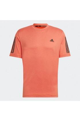 solid-polyester-regular-fit-men's-t-shirt---orange