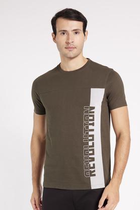 solid-cotton-regular-fit-men's-t-shirt---olive