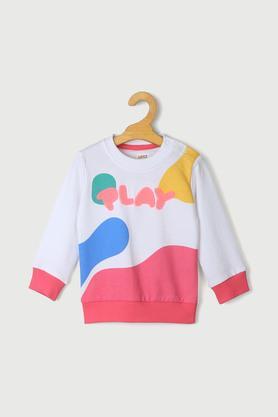 solid-cotton-regular-fit-infant-girls-sweatshirt---multi