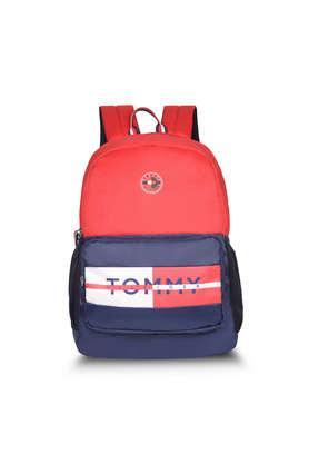 valentin-polyester-zip-closure-non-laptop-backpack---red