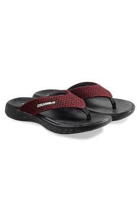 mesh-slip-on-men's-slippers---maroon