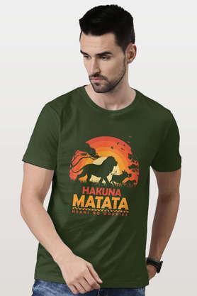 hakuna-matata-round-neck-mens-t-shirt---green