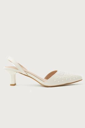 polyurethane-slipon-women's-ethnic-point-heels---ivory