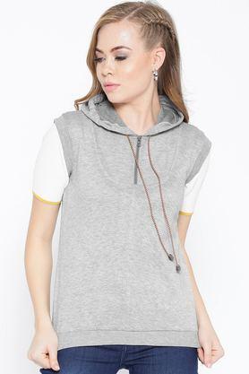 solid-blended-hooded-women's-sweatshirt---grey