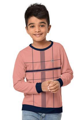 trendy-printed-cotton-round-neck-boys-sweatshirt---pink
