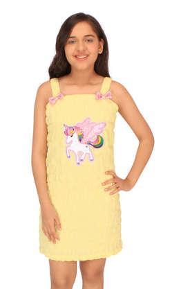 solid-georgette-regular-fit-girls-clothing-set---yellow