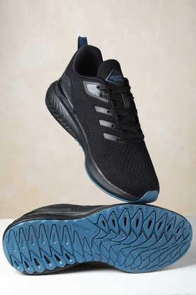 mesh-lace-up-men's-sports-shoes---black