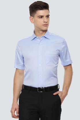 textured-cotton-regular-fit-men's-formal-shirt---blue