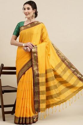 floral-silk-festive-wear-women's-saree---yellow