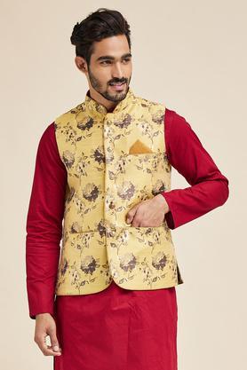 printed-poly-silk--festive-wear-nehru-jacket---yellow