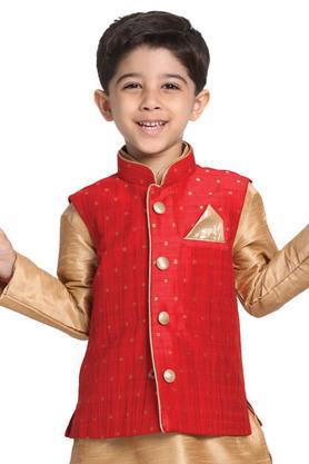 boys-maroon-and-rose-gold-silk-blend-nehru-jacket---maroon