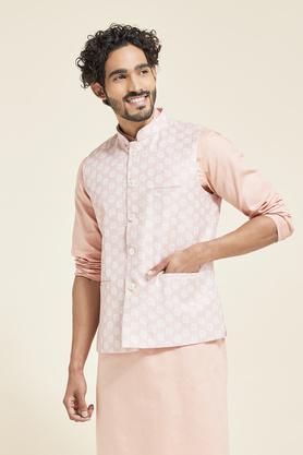 printed-poly-silk--festive-wear-nehru-jacket---pink