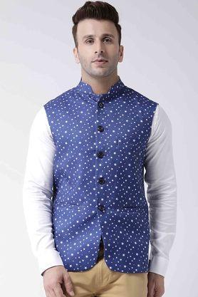 printed-polyester-viscose-regular-fit-men's-occasion-wear-nehru-jacket---blue
