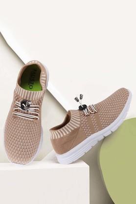 pu-lace-up-women's-sports-shoes---natural