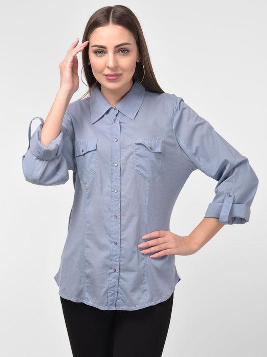 women-blue-solid-long-sleeves-formal-shirt