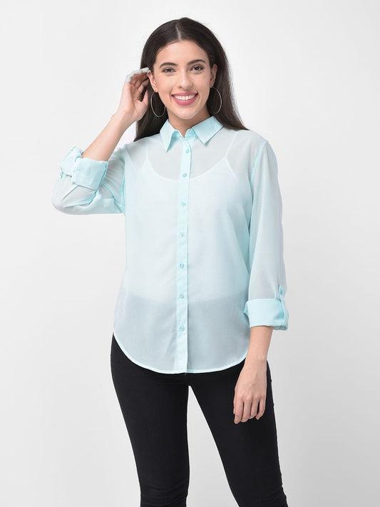 turquoise-solid-casual-shirt