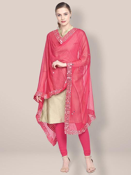 dupatta-bazaar-woman's-pink-chiffon-dupatta-with-mirror-work.