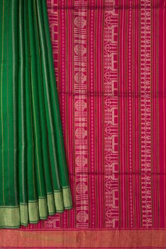 green-raw-silk-saree