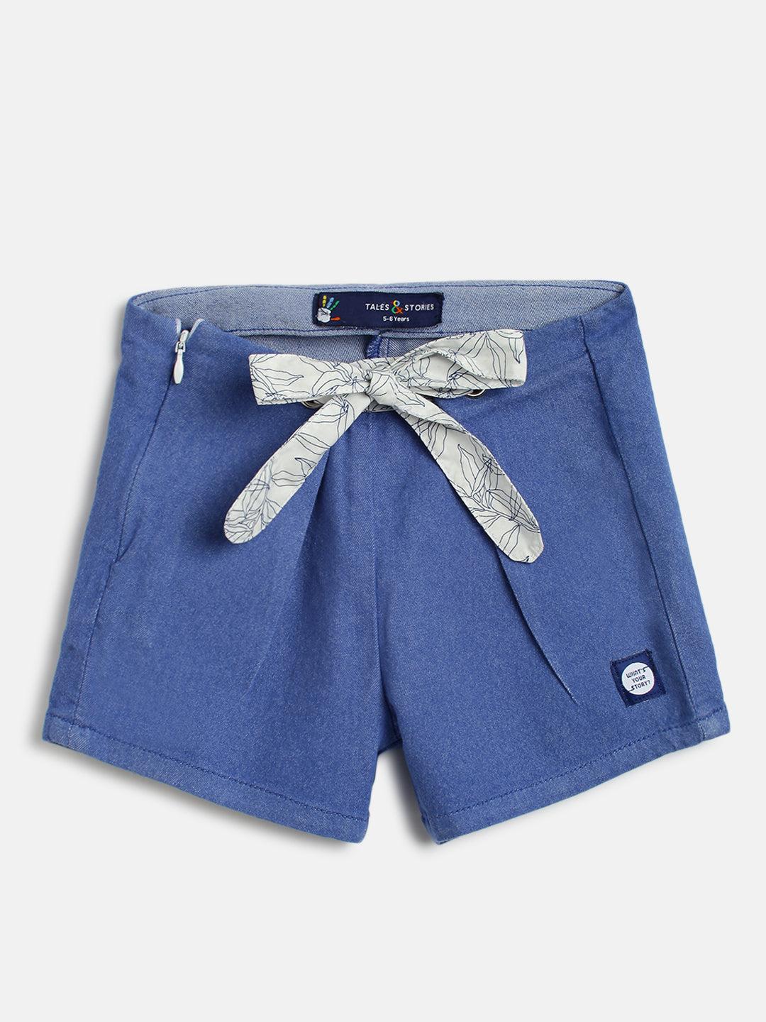 girls-blue-cotton-shorts