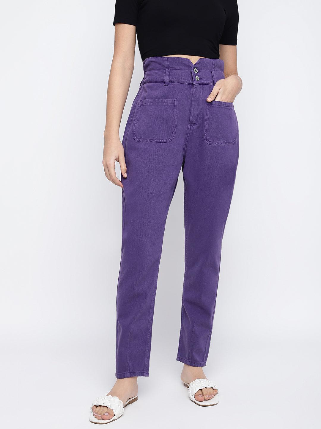 women-cotton-purple-jeans