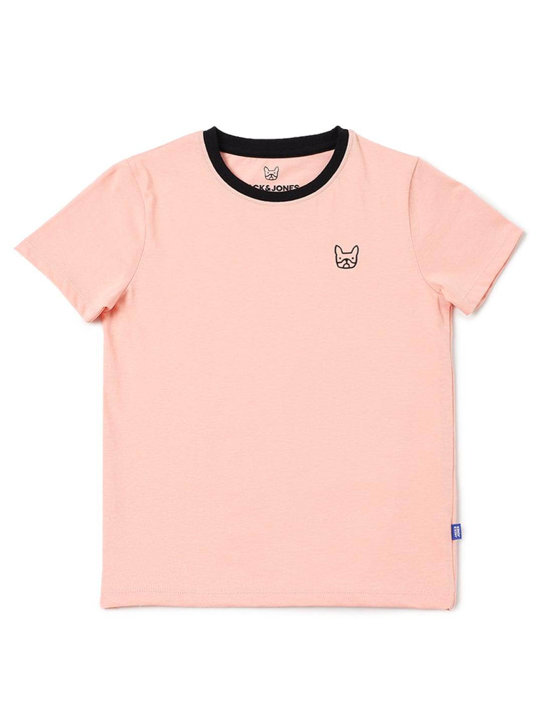 Jack & Jones Boys Pink Slim Fit T-shirt