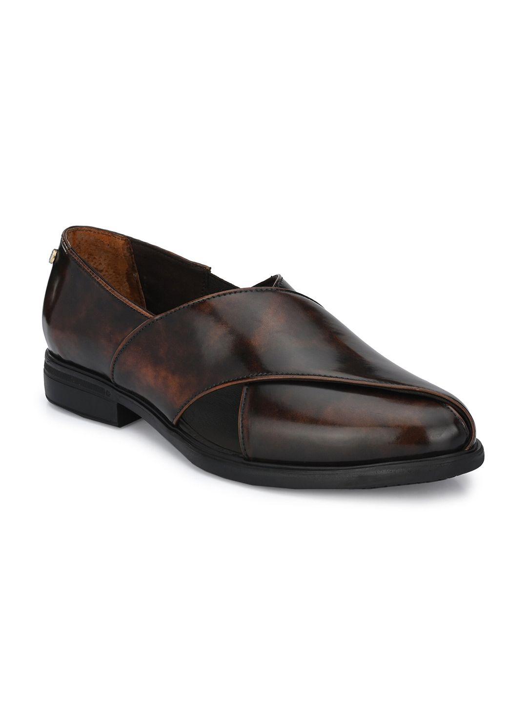 Delize Men Brown Shoe-Style Sandals