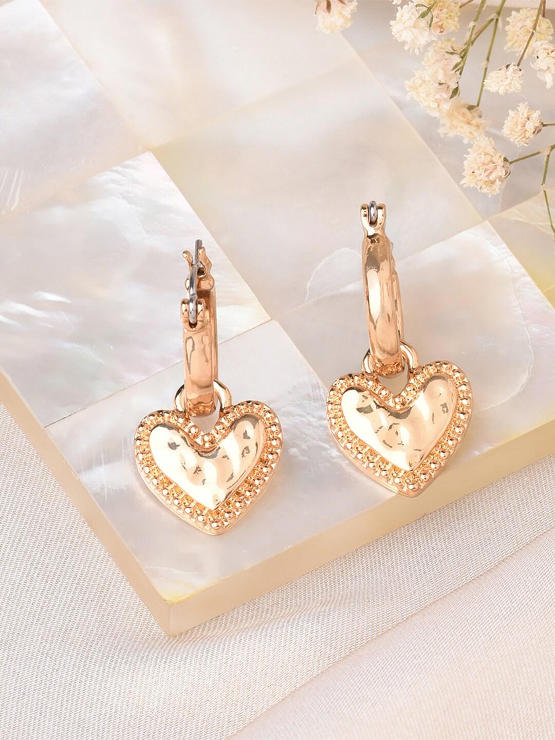 Lilly & sparkle Gold-Toned & Gold-Plated Contemporary Drop Earrings