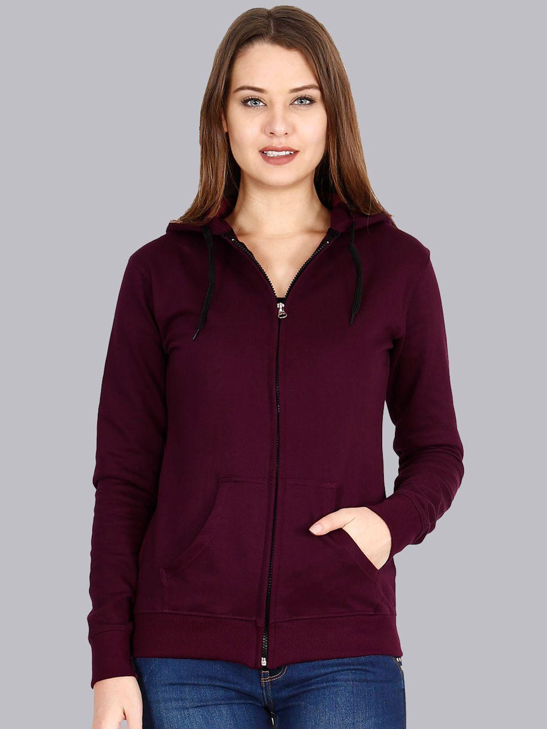 fleximaa-women-maroon-hooded-sweatshirt