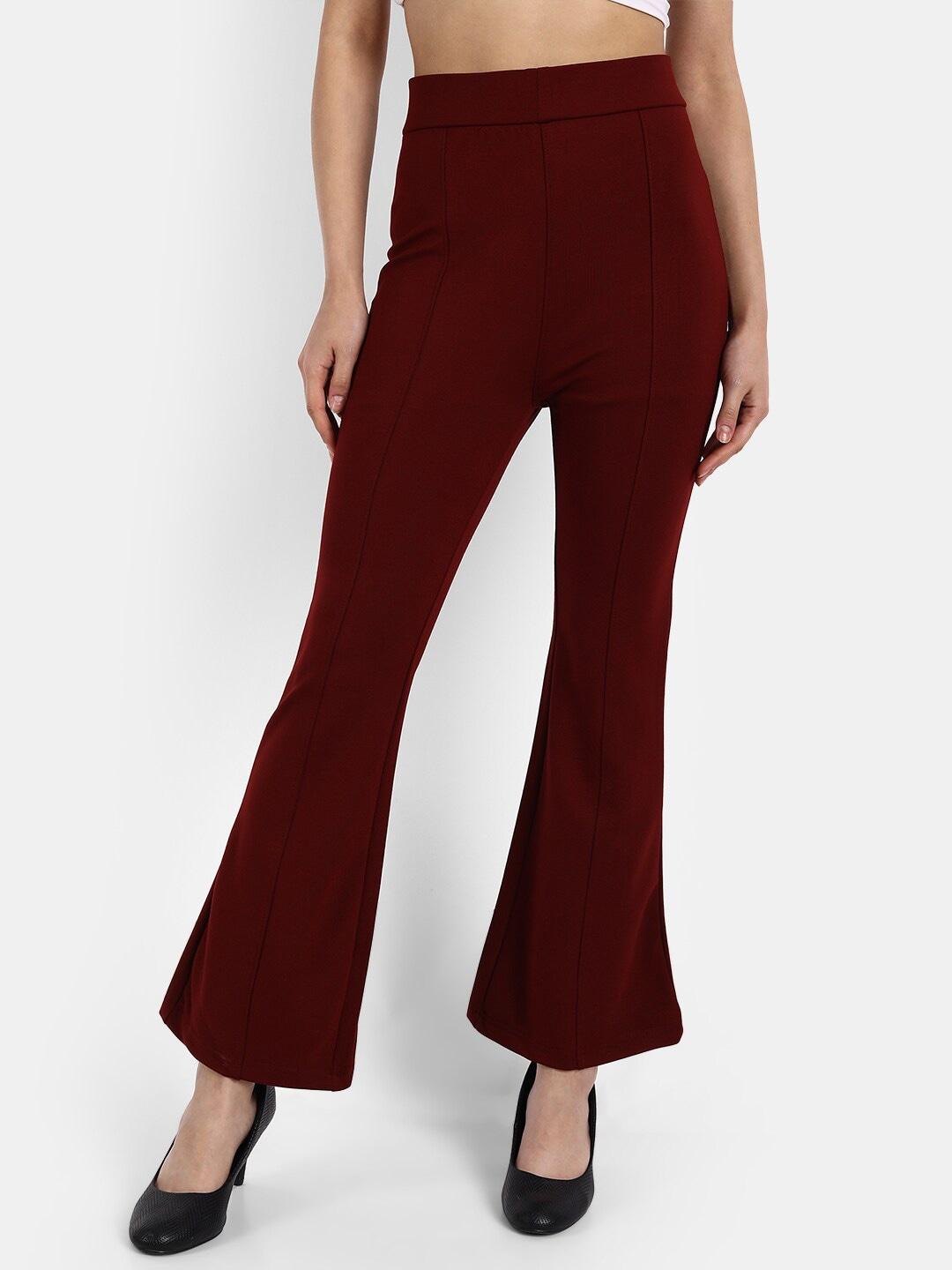 next-one-women-maroon-solid-skinny-fit-jeggings