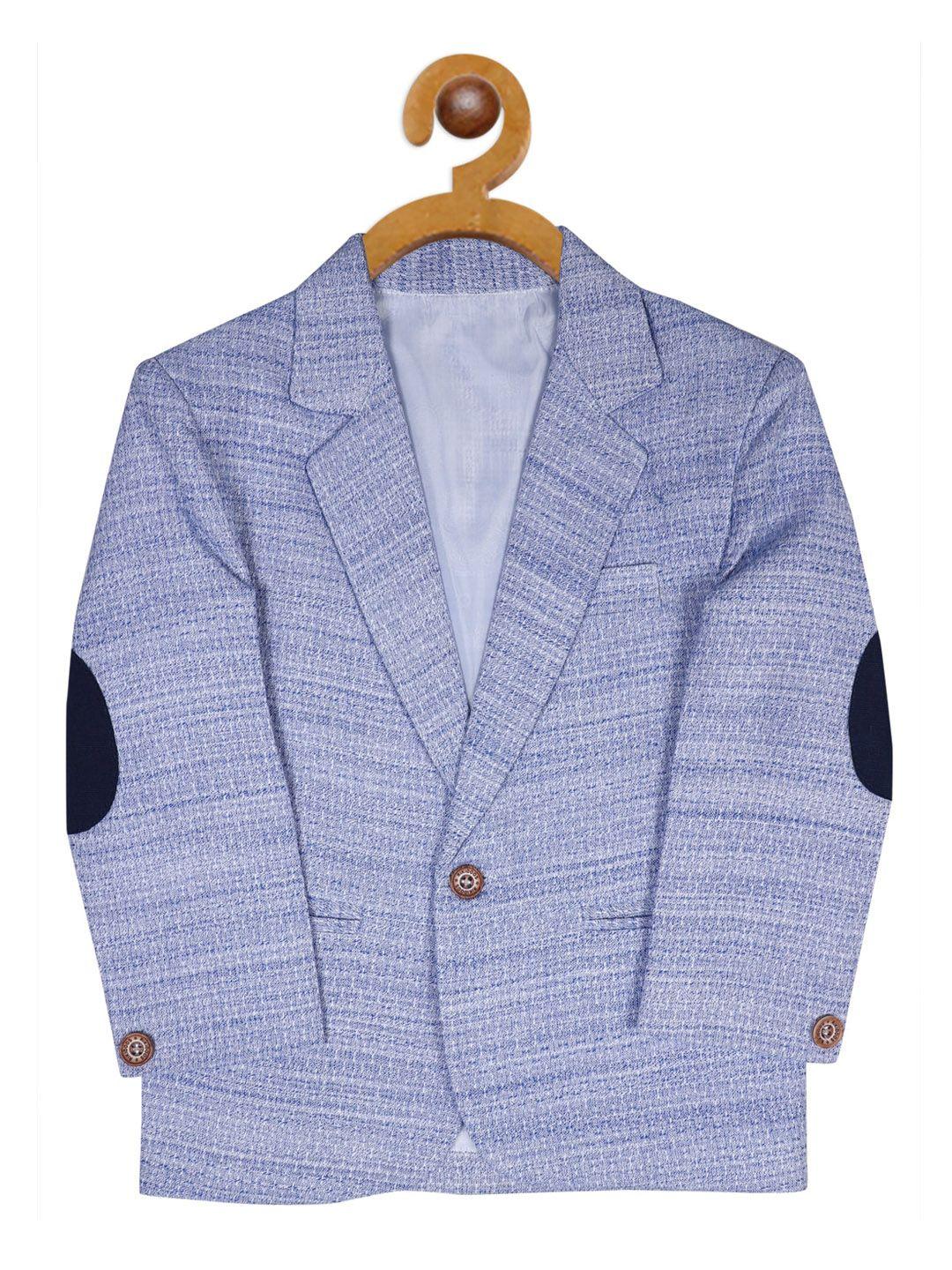 rikidoos-boys-blue-self-design-comfort-fit-blazer