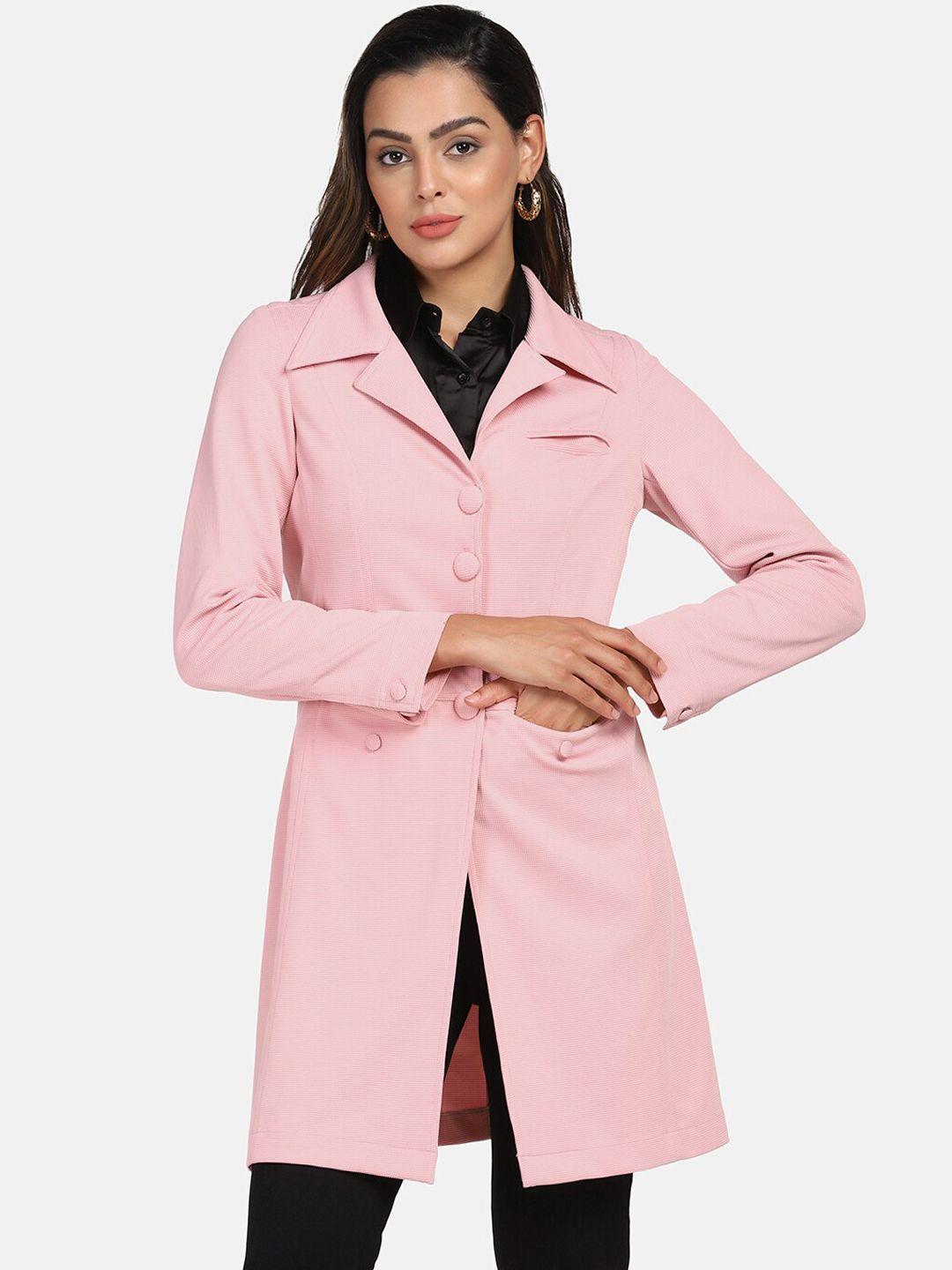 PowerSutra Women Pink Longline Tailored Jacket