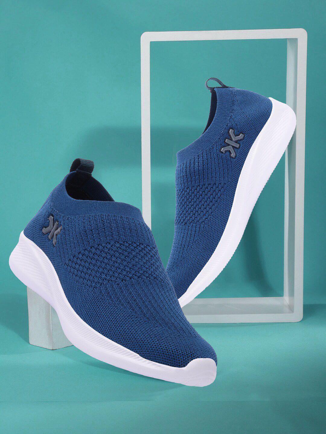 Killer Men Blue Textured Slip-On Sneakers