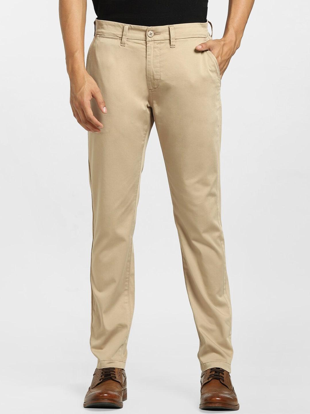 jack-&-jones-men-beige-cotton-trousers