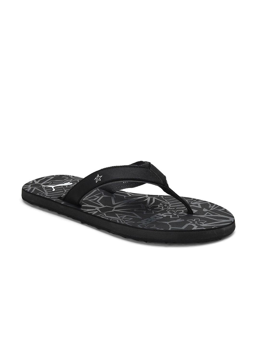 puma-men-black-&-white-printed-puma-x-1der-okla-v3-thong-flip-flops