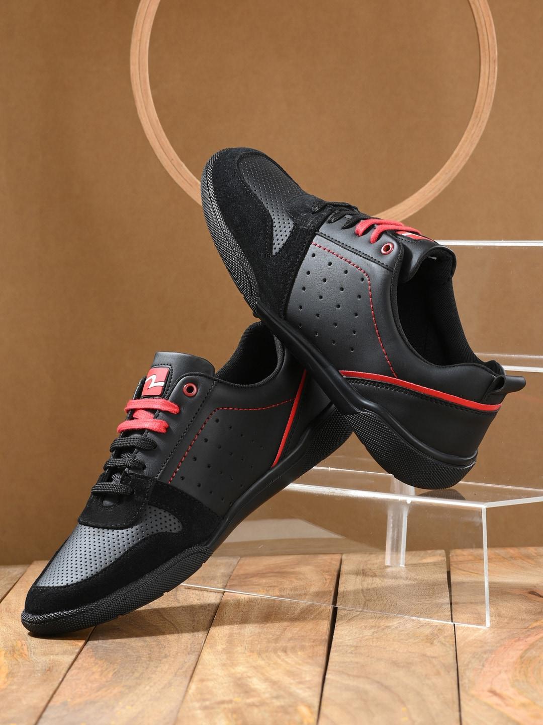 spykar-men-creed-black-textured-pu-sneakers