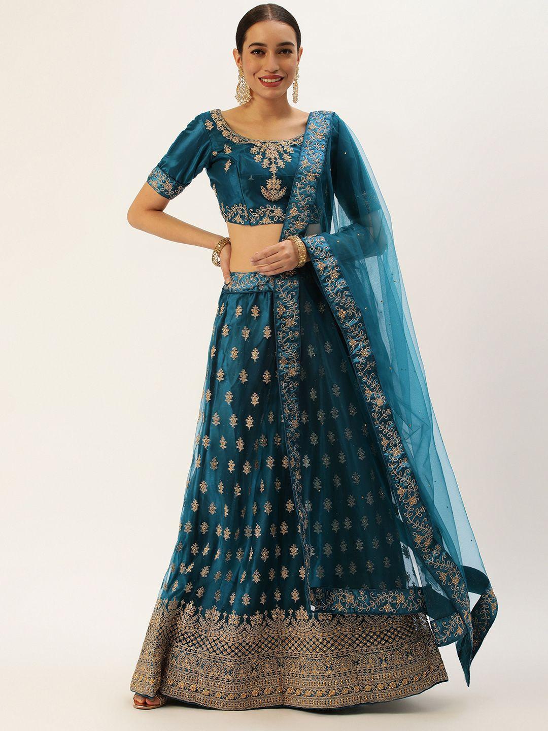 pothys-embroidered-thread-work-unstitched-lehenga-&-blouse-with-dupatta