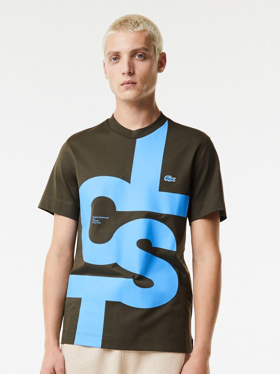 Lacoste Printed Round Neck Cotton T-shirt