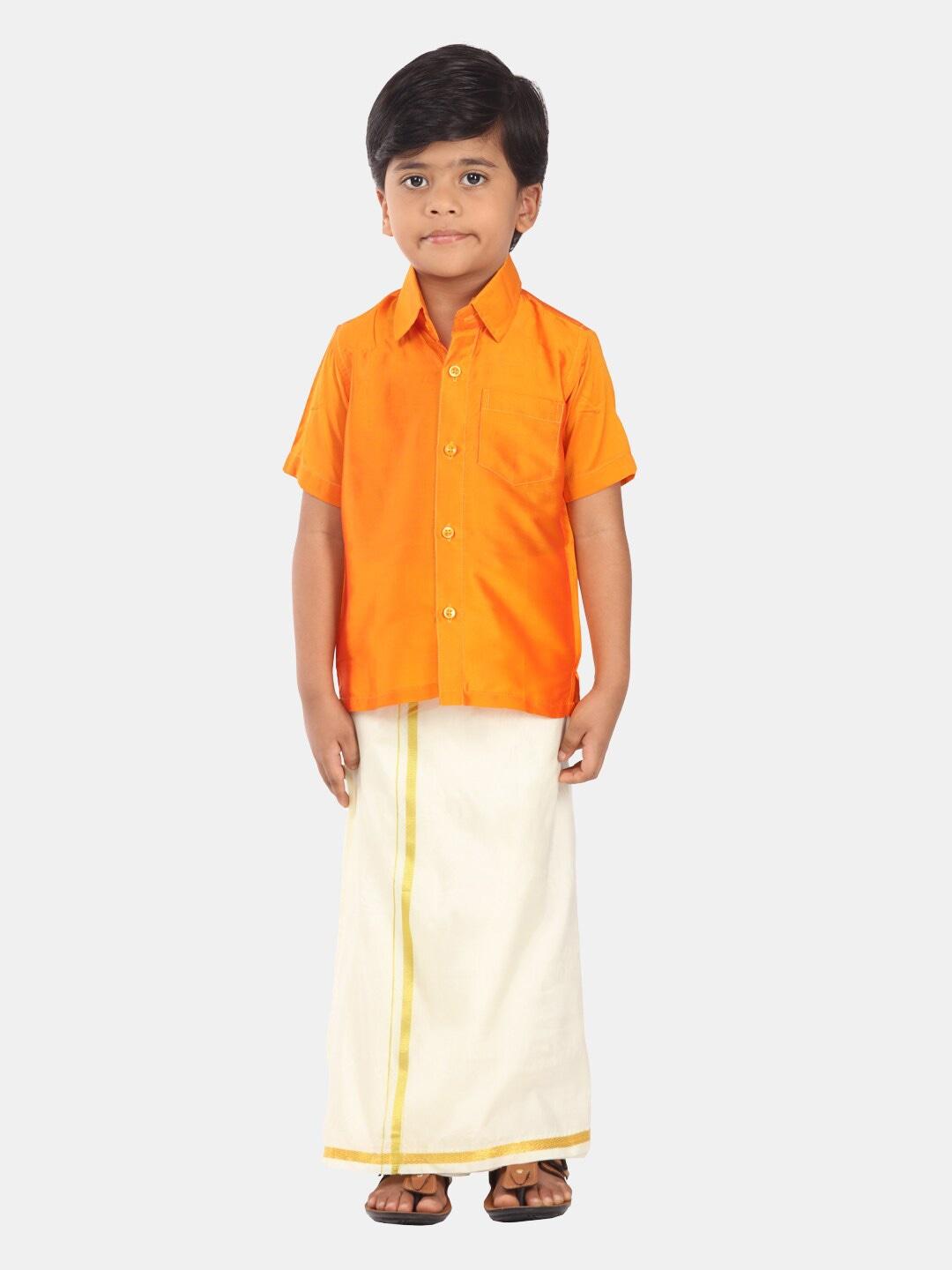 Sethukrishna Boys Ethnic Shirt And Dhoti Clothing Set