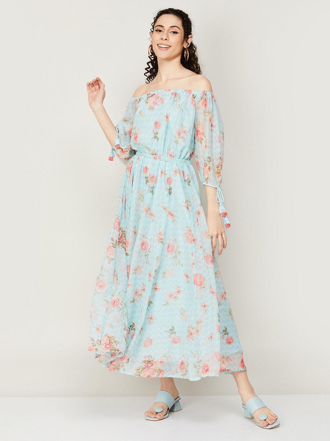 Melange by Lifestyle Floral Off-Shoulder Maxi Dress