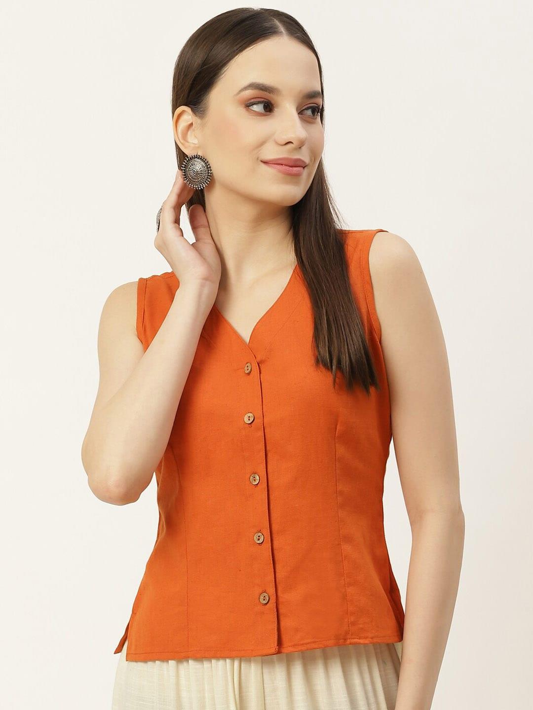 molcha-non-padded-cotton-sleeveless-long-saree-blouse