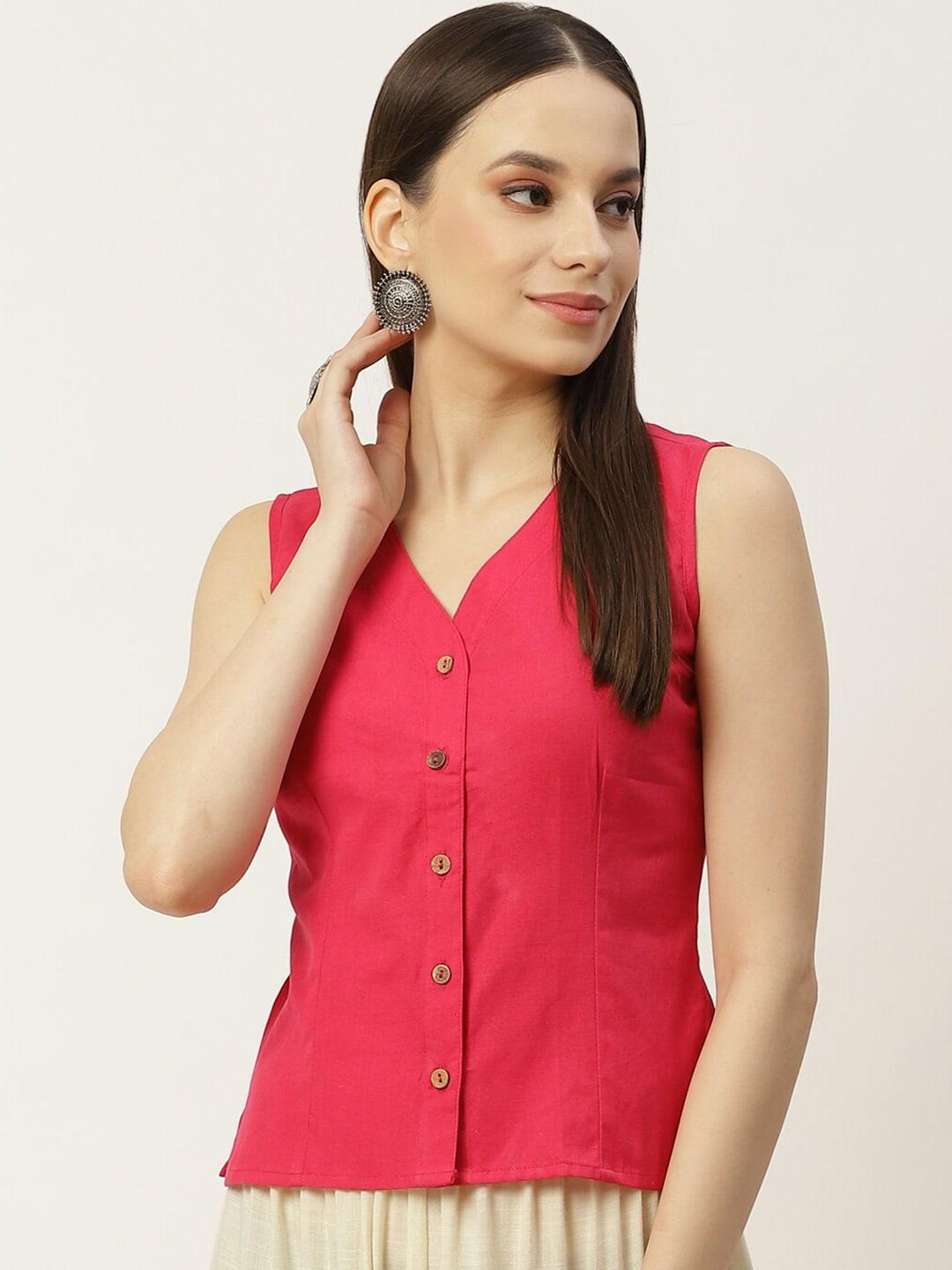 molcha-front-open-cotton-long-saree-blouse