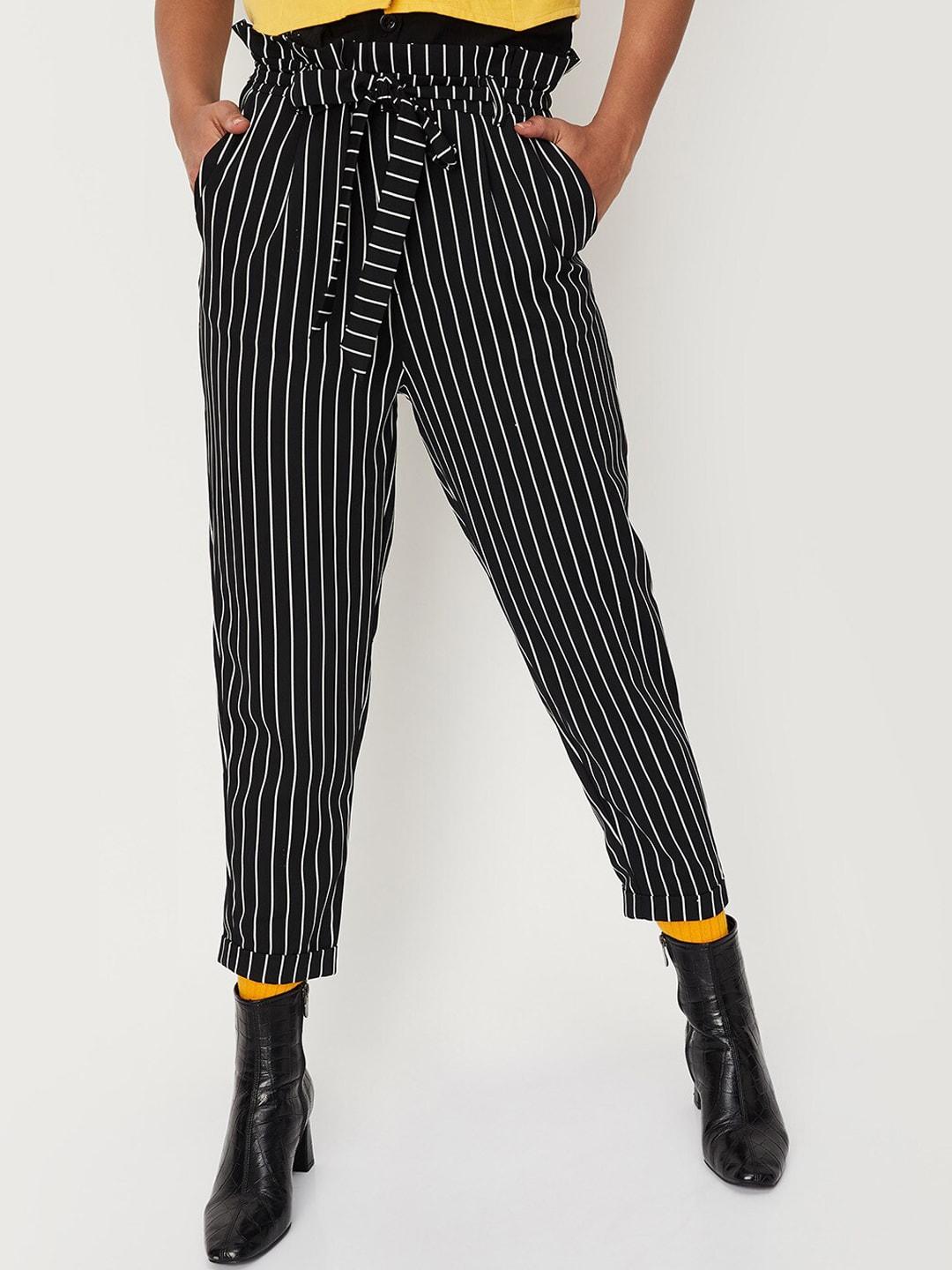 max Women Striped Trousers