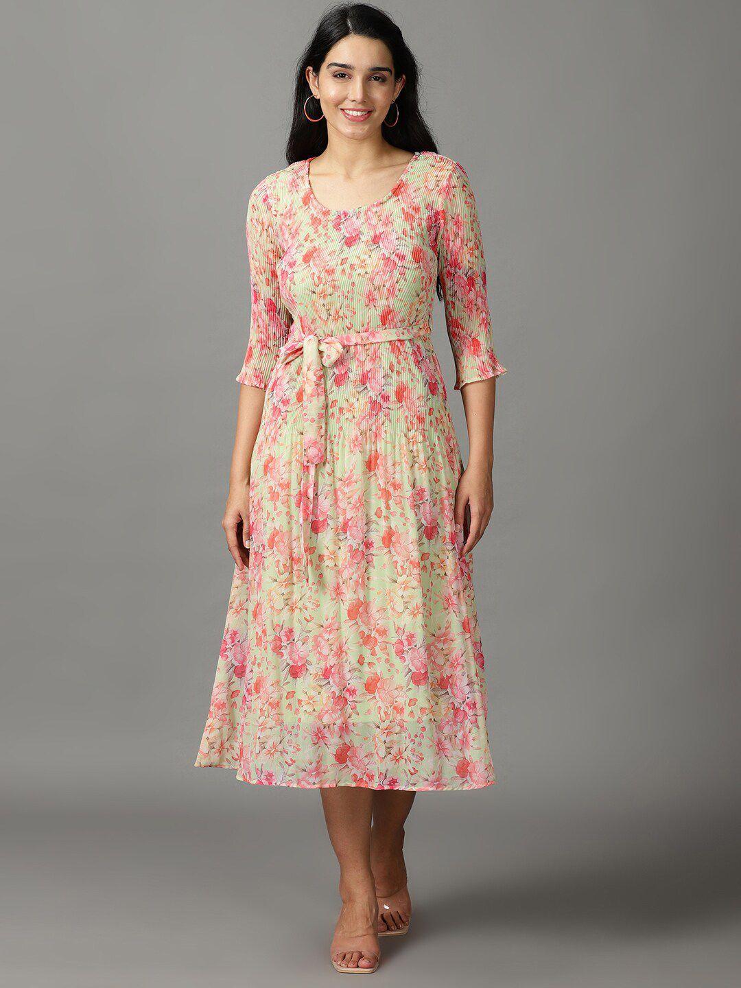 showoff-floral-georgette-a-line-dress