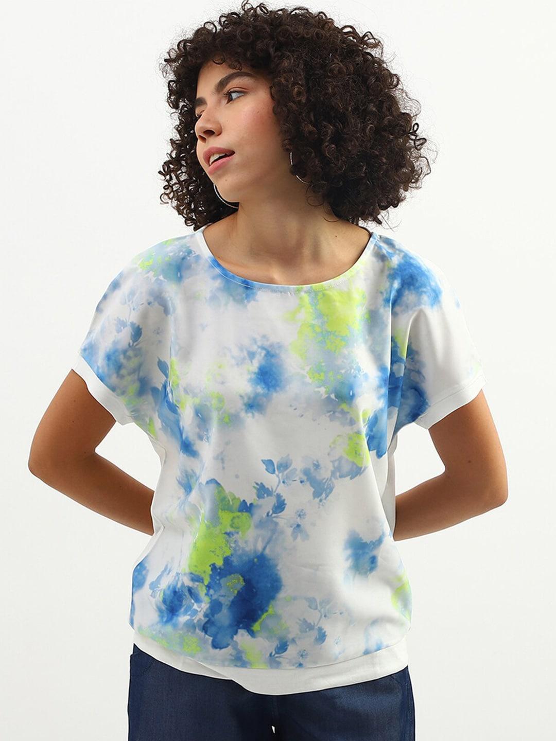 United Colors of Benetton Multicoloured Tie and Dye Print Top