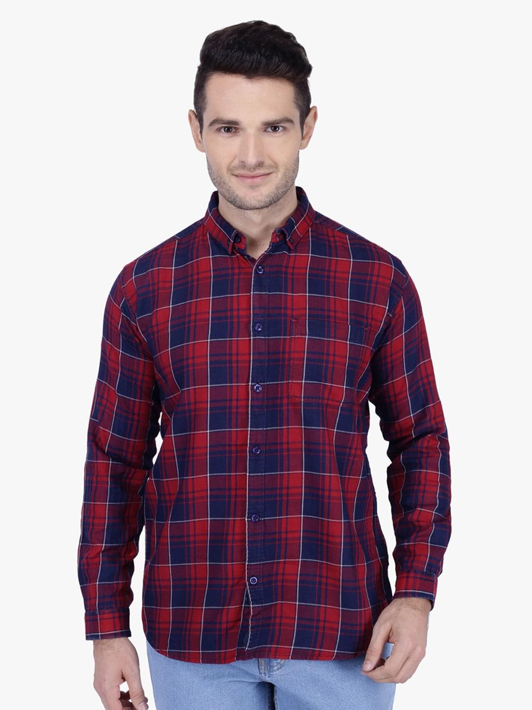 Kuons Avenue Men Smart Slim Fit Checked Casual Shirt