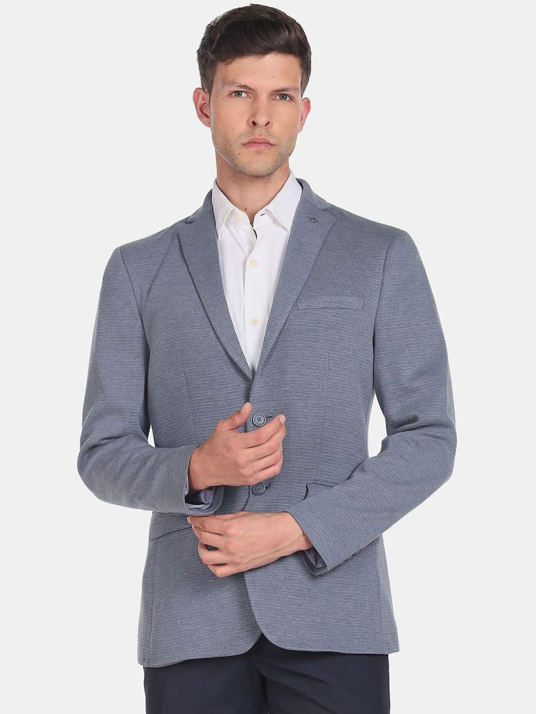 arrow-men-horizontal-stripe-knitted-formal-blazer