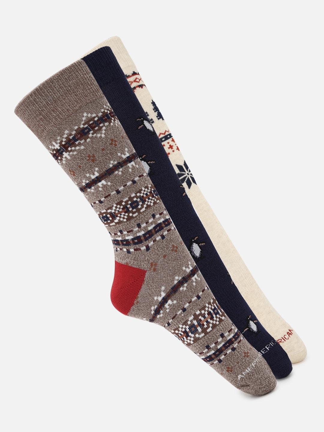 american-eagle-outfitters-men-pack-of-3-patterned-calf-length-socks