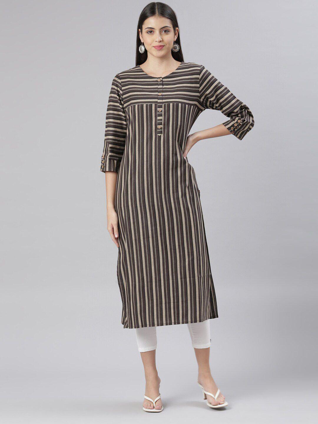 the-chennai-silks-women-striped-pure-cotton-kurta