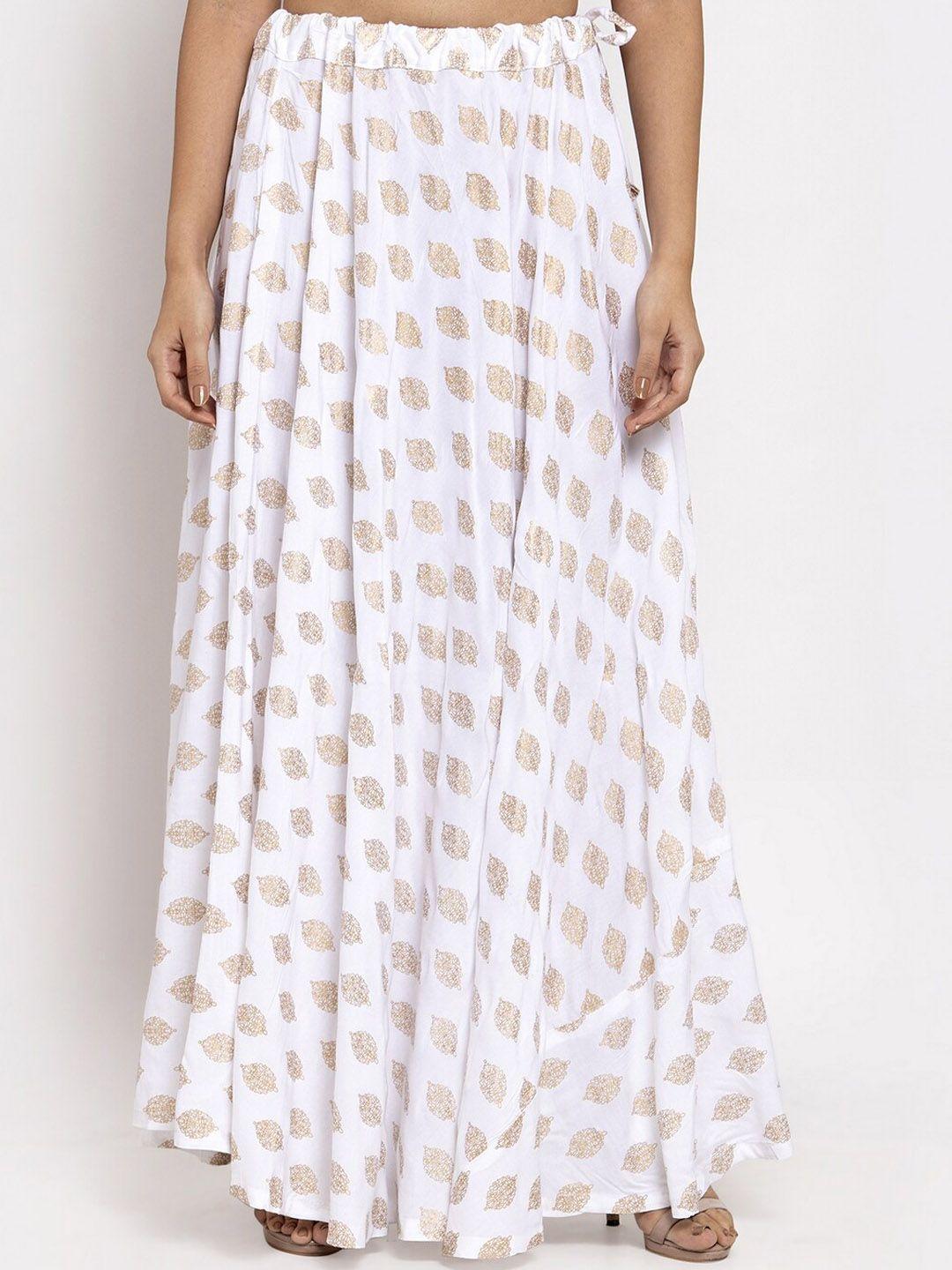 clora-creation-ethnic-motifs-printed-flared-maxi-skirt