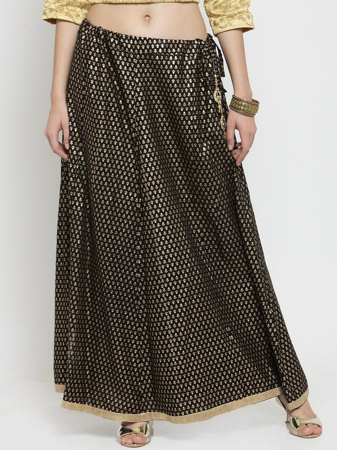 clora-creation-ethnic-printed-flared-maxi-skirt